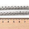 201 Stainless Steel Box Chain Necklaces for Men STAS-V011-01B-P-1-5