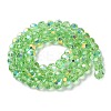 Electroplate Glass Beads Strands GLAA-Q099-E01-02-2