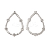 Tarnish Resistant 304 Stainless Steel Linking Ring Rhinestone Settings STAS-A070-01P-1