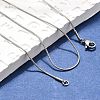 Tarnish Resistant Trendy Men's 304 Stainless Steel Snake Chain Necklaces NJEW-M065-A-01-4