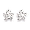 304 Stainless Steel Starfish Charms STAS-T067-52P-1