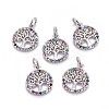Brass Micro Pave Cubic Zirconia Charms ZIRC-L070-45P-1