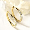 304 Stainless Steel Micro Pave Clear Cubic Zirconia Huggie Hoop Earrings EJEW-C096-01H-G01-1