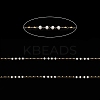 Rondelle Glass Beaded Link Chains CHS-G028-07G-01-2