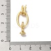 Rack Plating Brass Micro Pave Clear Cubic Zirconia Fold Over Clasps KK-A222-08G-3