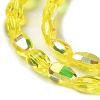 Transparent Electroplate Glass Beads Strands GLAA-Q099-F01-06-3