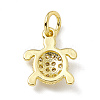 Brass Micro Pave Cubic Zirconia Charms ZIRC-F132-27G-2