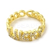 Brass Micro Pave Cubic Zirconia Rings for Women RJEW-E295-24G-2