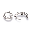 Tarnish Resistant 201 Stainless Steel Huggie Hoop Earrings EJEW-O095-05-18-3