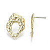 Rack Plating Hammered Alloy Stud Earring Findings LS-PALLOY-N155-65-NR-3