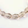 Transparent Glass Bead Strands GLAA-R024-6x8mm-05-2