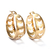 201 Stainless Steel Thick Hoop Earrings X-EJEW-I245-37C-1