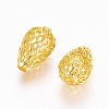 Rack Plating Brass Filigree Beads KK-D530-09G-2