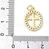 Brass Micro Pave Clear Cubic Zirconia & Enamel Pendants KK-L253-12G-4