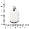 304 Stainless Steel Micro Pave Cubic Zirconia Pendants STAS-U043-24P-3