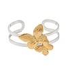 Two-Tone 304 Stainless Steel Cuff Bangles for Women BJEW-Z170-01GP-01-4