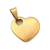Heart 304 Stainless Steel Pendants STAS-M121-13G-1