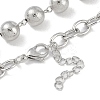 Brass Micro Pave Clear Cubic Zirconia & Plastic Pearl Pendant Necklaces NJEW-H028-03P-3