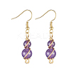 Natural Amethyst Dangle Earrings EJEW-JE03774-03-1