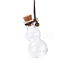 Gourd-shaped Glass Cork Bottles Ornament GLAA-D002-05-1