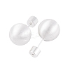 Round Ball Drawbench Brass Ear False Plugs for Women EJEW-G391-24C-S-3