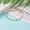 Faceted Round Natural Tourmaline Beaded Bracelets BJEW-JB05768-02-4