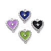 304 Stainless Steel Enamel Heart Connector Charms STAS-M110-04P-1