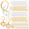 Brass Leverback Earring Findings with Jump Rings & Brass Rings DIY-PH0023-17-1
