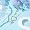 Brass with Stainless Steel Pendants Necklaces NJEW-JN04873-2