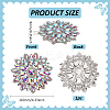 1Pc Flower Glass Rhinestone Cabochons Ornamenets Accessories FIND-FG0004-33A-2