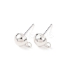 Brass Stud Earring Findings KK-G604-01S-03-1