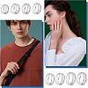 8Pcs 8 Size 201 Stainless Steel Grooved Finger Ring for Men Women RJEW-DC0001-11-6