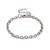 Non-Tarnish 304 Stainless Steel Cable Chain Bracelet for Men Women BJEW-E031-01P-07-1