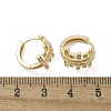 Brass Clear Cubic Zirconia Hoop Earrings EJEW-Q014-16G-3