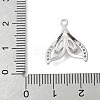 Brass Pave Light Sky Blue and Clear Cubic Zirconia Sea Animal Connector Charms KK-M326-07C-P-3