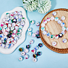 112PCS 8Colors UV Plating Rainbow Iridescent Acrylic Beads OACR-DC0001-21-5