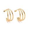 Iron Plating(IP) 304 Stainless Steel C-shape Stud Earrings EJEW-G298-13B-G-1