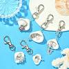 Shell & Ocean Theme Alloy Pendant Decorations HJEW-JM01572-S-1