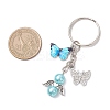 8Pcs Glass Pearl Keychains KEYC-JKC01308-3