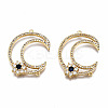 Brass Micro Pave Cubic Zirconia Links Connectors KK-Q277-044-NF-2