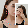 10 Strands Flat Round Handmade Polymer Clay Beads CLAY-PH0001-44V-7