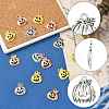 15Pcs 3 Colors Tibetan Style Halloween Pumpkin Jack-O'-Lantern Alloy Pendants TIBEP-FS0001-41-3