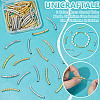 60Pcs 2 Colors Brass Curved Tube Beads KK-UN0004-25-5