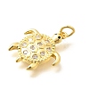 Brass Micro Pave Cubic Zirconia Pendants KK-Q040-02A-G-2