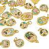 20Pcs 10 Styles Alloy Enamel Pendants FIND-TA0009-35-3