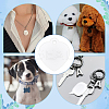 30Pcs Blank Double-sided Heat Transfer Aluminium Pendants DIY-BC0012-89C-6