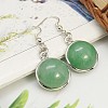 Fashion Natural Green Aventurine Earrings EJEW-E003-6-1