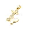 Brass Micro Pave Clear Cubic Zirconia Pendants KK-A221-16A-G-2