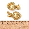304 Stainless Steel Dangle Stud Earrings EJEW-K315-03B-G-3