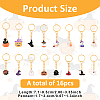 16Pcs Alloy Enamel Keychains KEYC-YW00217-2